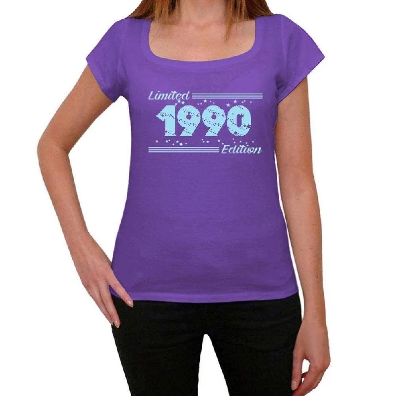 '1990 Limited Edition Star Women's T-shirt, Purple, Birthday Gift 00385