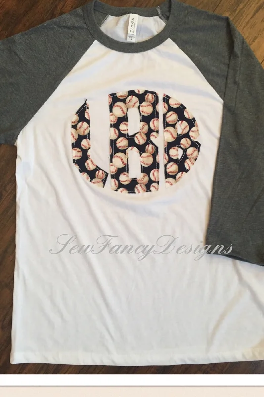 Baseball Monogrammed Baseball Tee