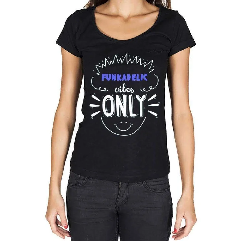 FUNKADELIC, Vibes Only, Black, Women's Short Sleeve Round Neck T-shirt gift t-shirt 00301