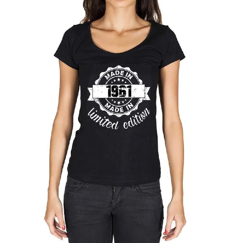 Made in 1961 Limited Edition Women's T-shirt Black Birthday Gift 00426