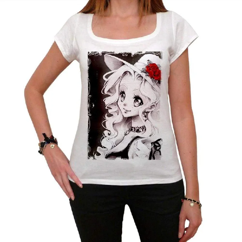 Manga Red Rose Women's T-shirt, Gift T shirt, Women's tee 00088