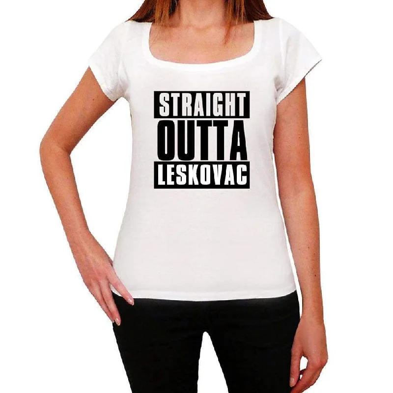 Straight Outta Leskovac, Women's Short Sleeve Round Neck T-shirt 00026