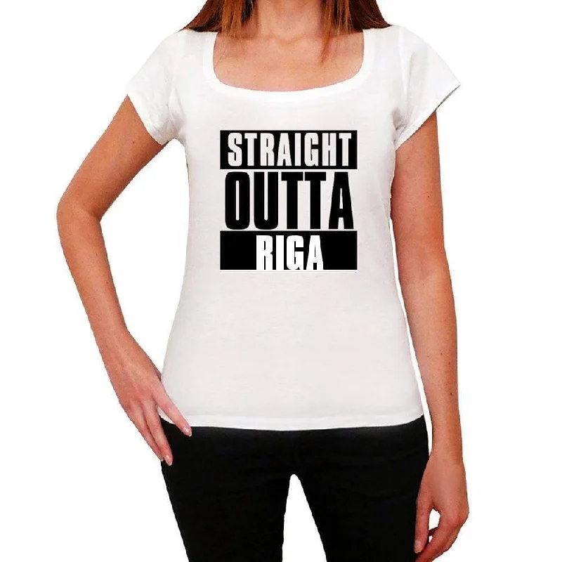 Straight Outta Riga Women'S Short Sleeve Round Neck T-Shirt, 100% Cotton, Available In SizeS XS, S, M, L, Xl. 00026