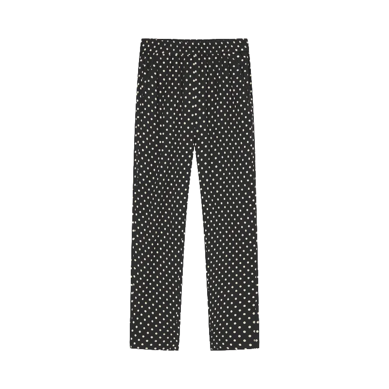 Polka Dot Silk Trousers