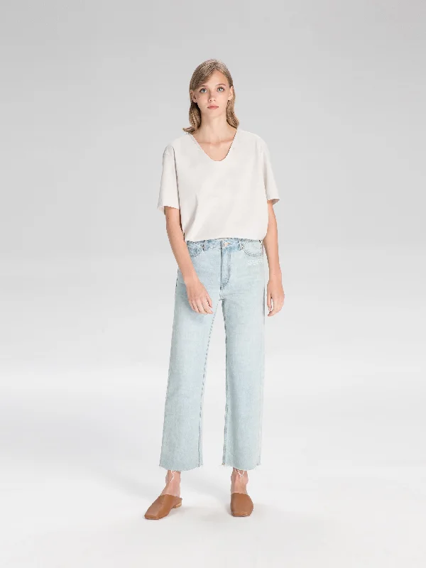 Straight Vintage Cropped Jeans