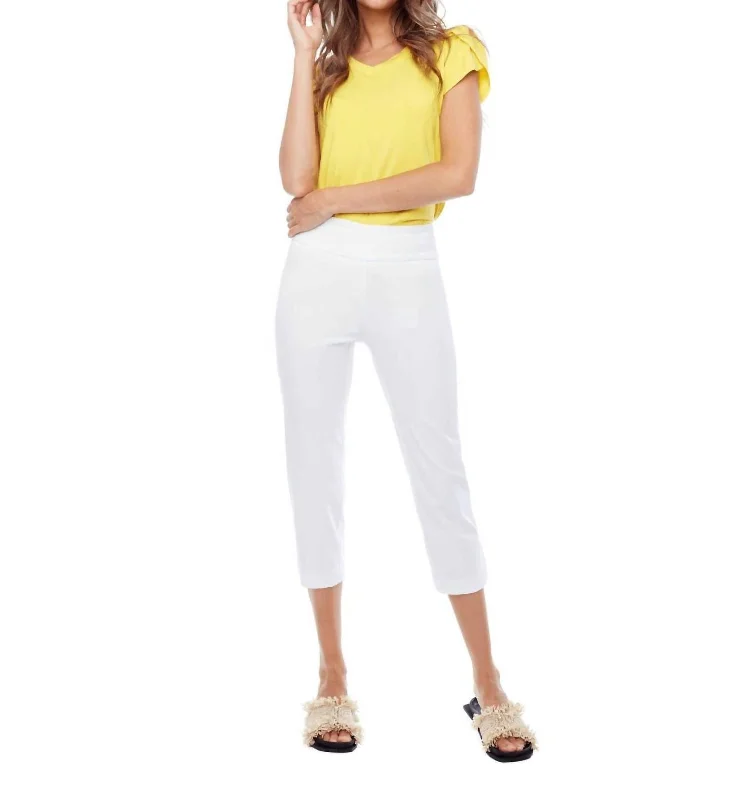 22" Petal Capri Pant In White