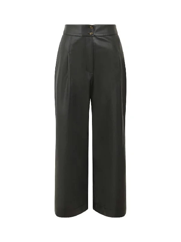 Crolenda Pu Trousers In Blackout