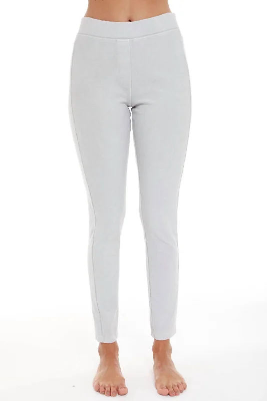 High Rise Capri In Light Gray