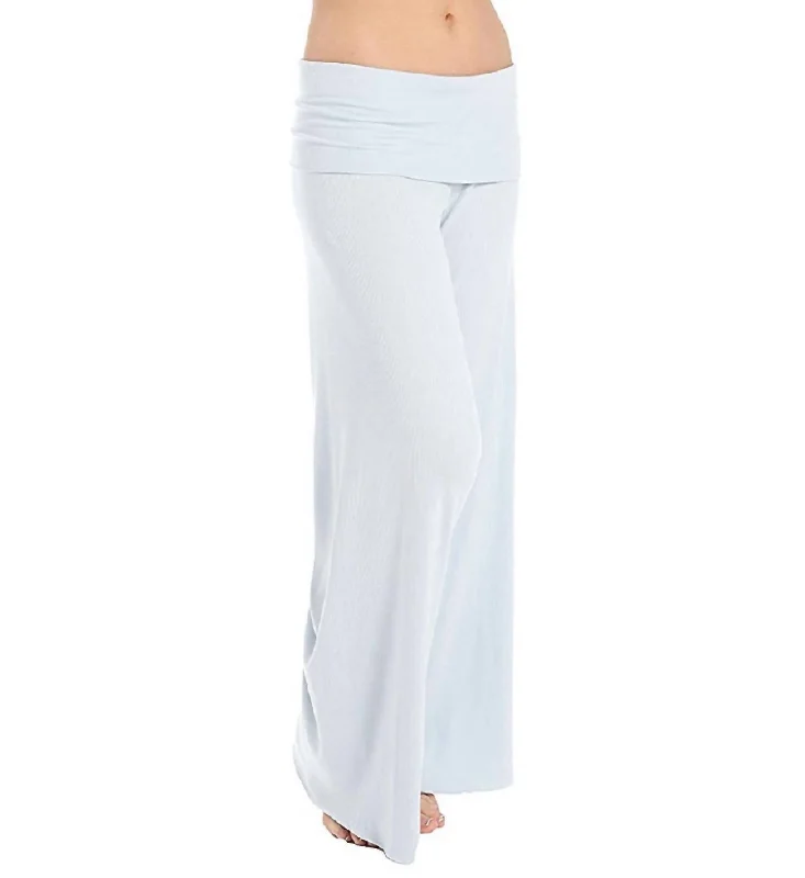 Jordan Fold Over Knit Pant In Pearl