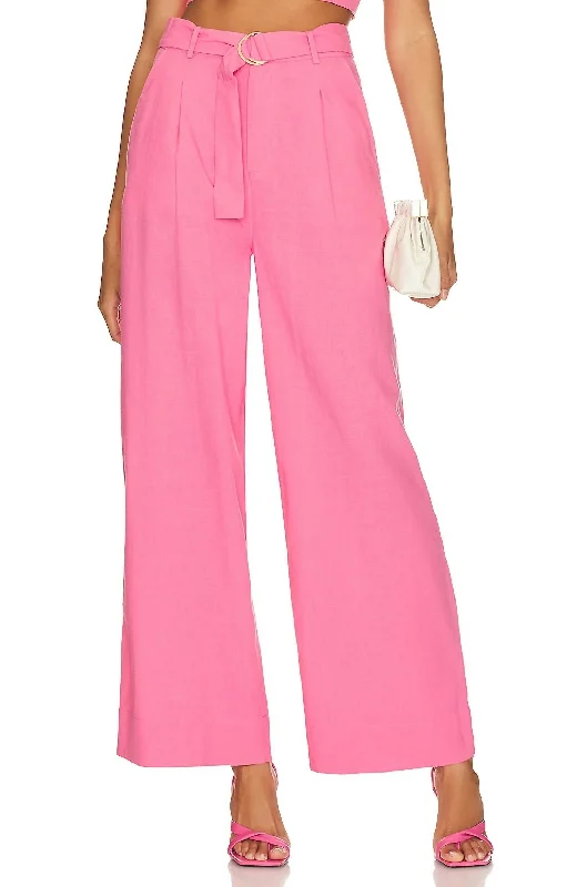 Kelani Belted Pants In Pink