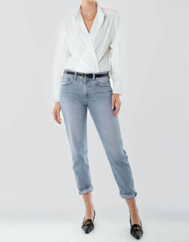 Marlowe Slim Boyfriend Jean In Dust Cloud