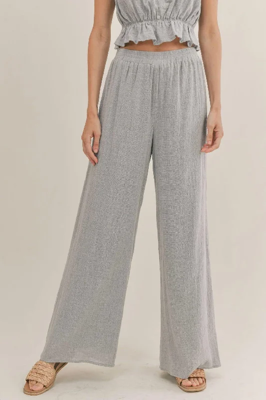 Mikayla Wide Leg Pant In Cloud Blue