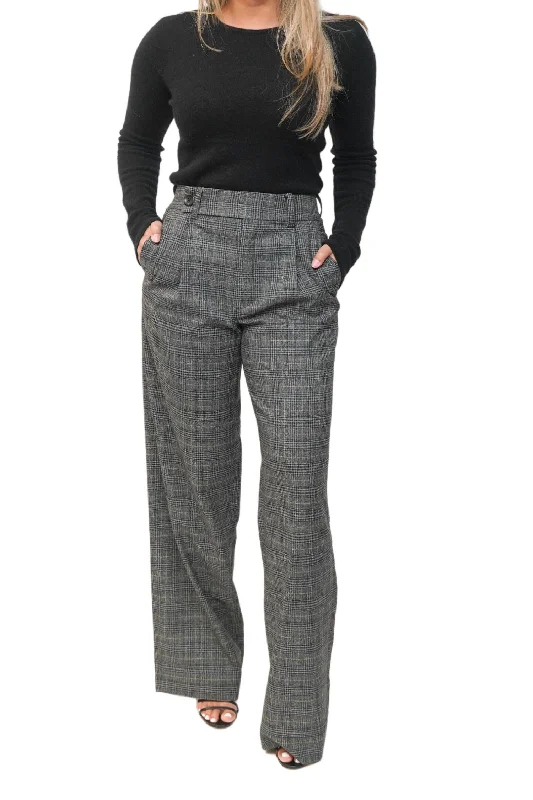 Plaid Suiting Pants In Gre