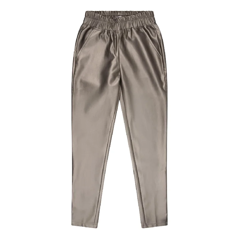 Tregging Pu Trousers In Soft Gold