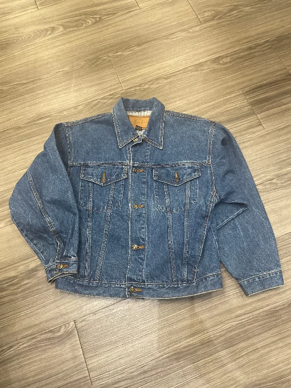 Jacket Denim By Clothes Mentor In Blue, Size: L