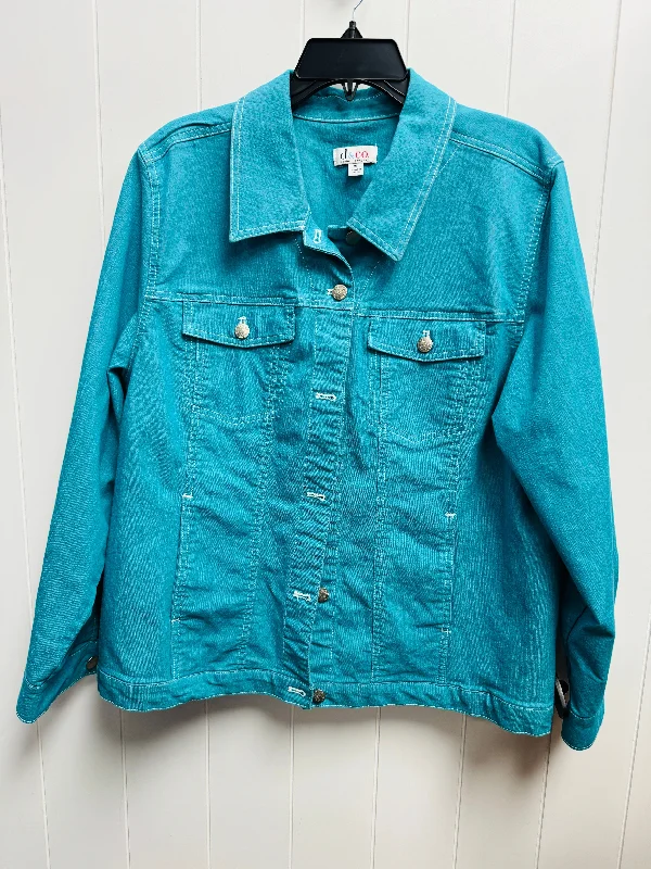 Jacket Denim By Denim And Company In Blue Denim, Size: Xl