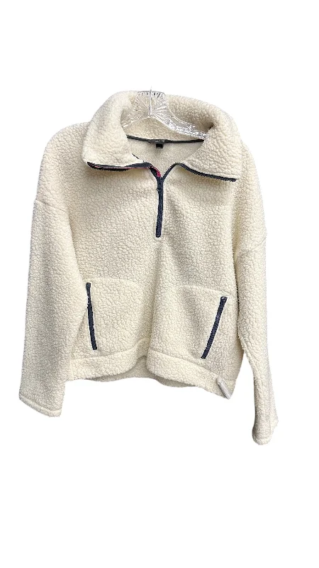 Jacket Fleece By J. Crew In White, Size: S