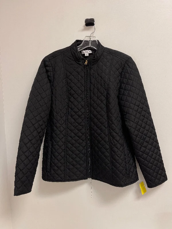 Jacket Puffer & Quilted By Kim Rogers In Black, Size: M