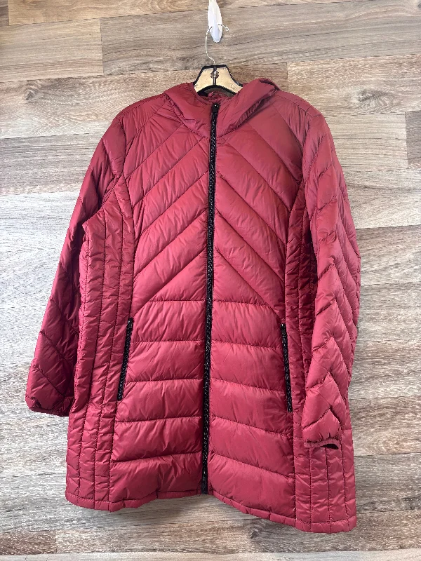 Jacket Puffer & Quilted By London Fog In Red, Size: Xl