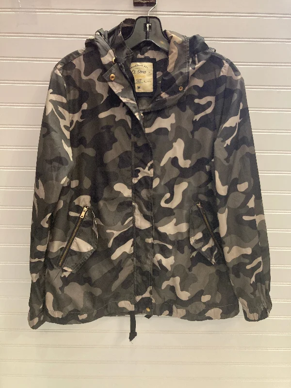 Jacket Windbreaker By Ci Sono In Camouflage Print, Size: M