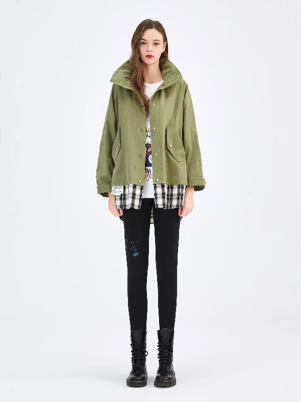 Olive Green Hooded Jacket