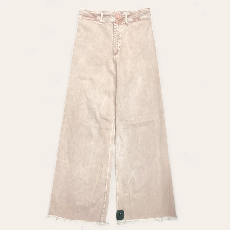 Pants Wide Leg By Zara In Pink, Size: 8