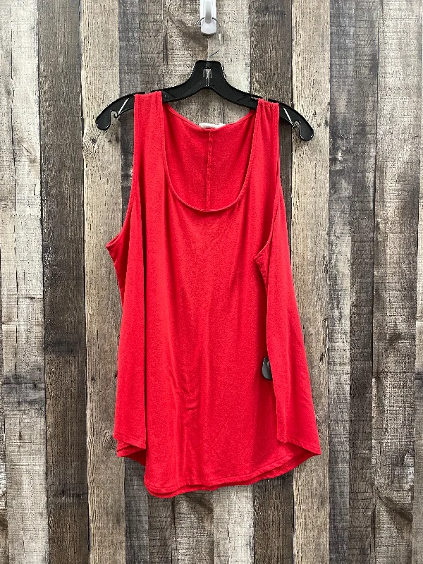 Top Sleeveless By Cme In Red, Size: 3x