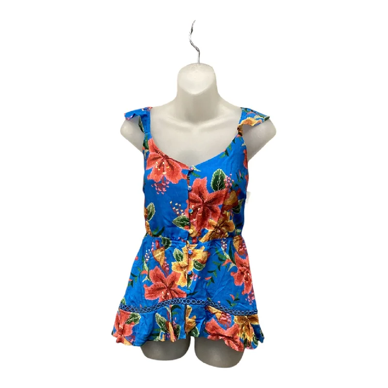 Top Sleeveless By Farm Rio In Tropical Print, Size: S