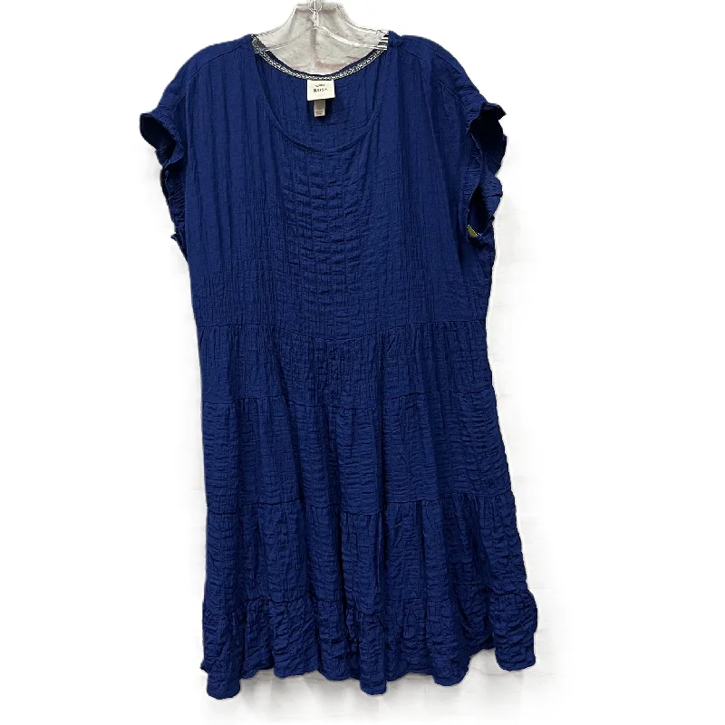 Dress Casual Short By Knox Rose In Blue, Size: L