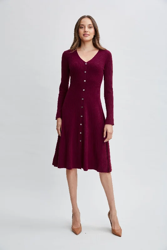 Cashmere Fit & Flare Dress