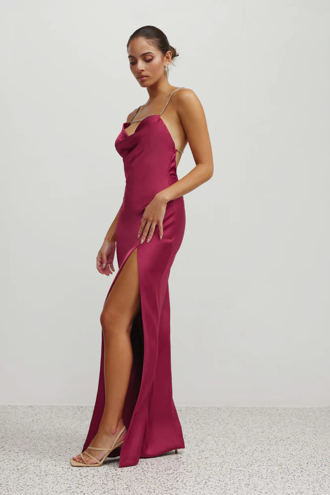 Lexi Ariel Dress - Crimson