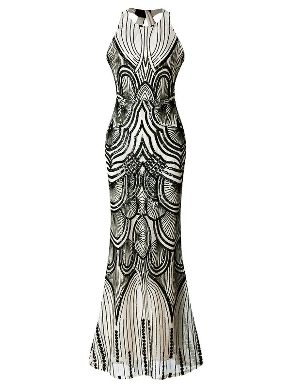 [US Warehouse] 1920s Sequin Backless Formal Dress