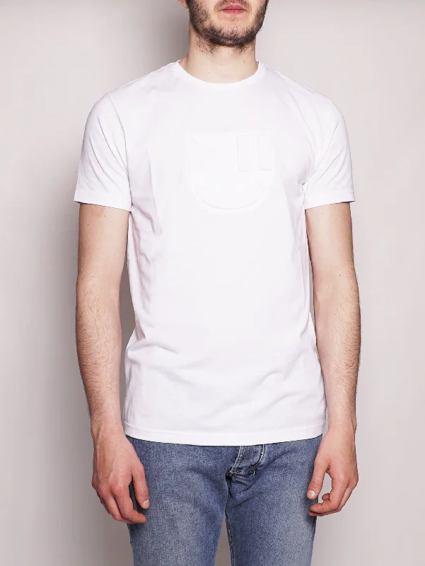 T-shirt con stampa in rilievo Bianco