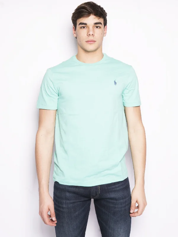 T-Shirt in Cotone Verde acqua